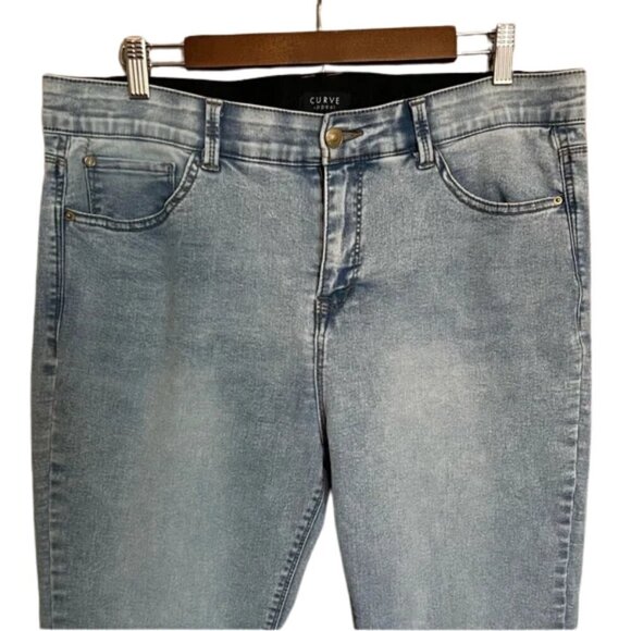 Curve Appeal Stretchy Light Blue Women's Jeans Plus Size 16 - Picture 4 of 8